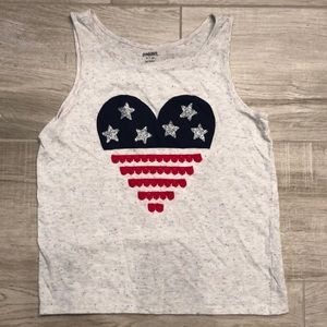 Girls Gymboree America tank top. Size medium.